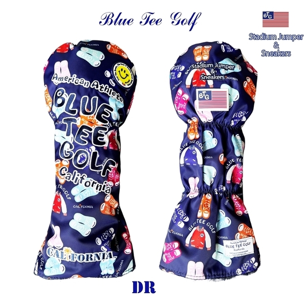 ■【DR-ネイビー】ブルーティーゴルフ【スタジアムジャンバー&スニーカー】ドライバー用ヘッドカバー BLUE TEE GOLF DHC-008 送料無料