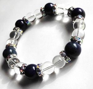  god .. six . star highest. .. lapis lazuli 10mm crystal 8mm natural stone Power Stone bracele 