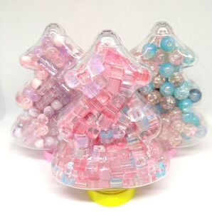 【計420ml】ツリー型ボトル入りビーズセット