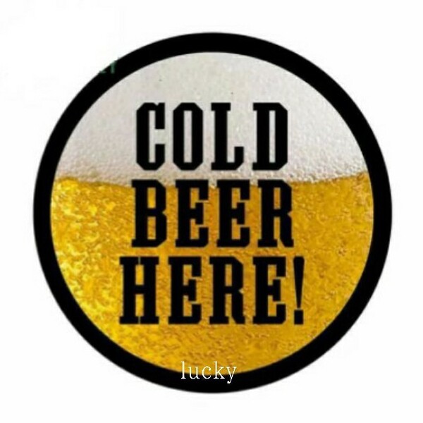 転写 ステッカー 車 カッティングステッカー シール シール シート デカール COLD BEER HERE! ビール サイン バイク 装飾 luk253