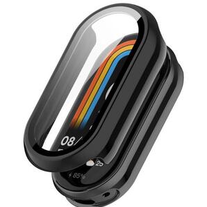 Xiaomi Smart Band 9 カバー ガラス フィルム ケース 交換 保護 液晶画面保護 ブラック 保護カバー シャオミ バンド9 Mi band9 ハード