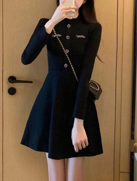 shein 女性用 エレガントなスリムフィットニットセーターワンピース