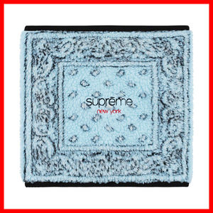 1061　Supreme　Bandana Fleece Neck Gaiter Light Blue/シュプリーム　バンダナ　フリース　ネック　ゲイター　ライトブルー　2019FW