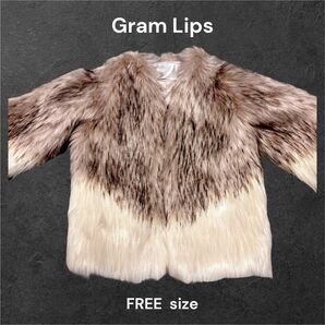 Gram Lips グラデーションファーコート FREE size
