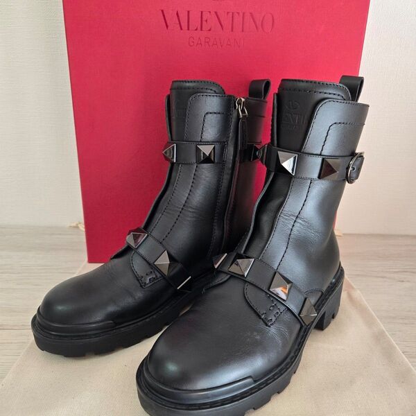 今月末まで期間限定価格!VALENTINO レザー バイカーブーツ