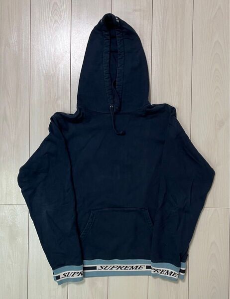 SUPREME ネイビー パーカー M