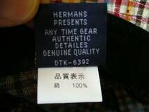 HERMANS ハーマンズ hermans 帽子 ハット 男女兼用 綿100％ 内側メッシュ ベンチレーション D-TK6392 赤基調 チェック柄 お洒落 新品 ,/_画像3