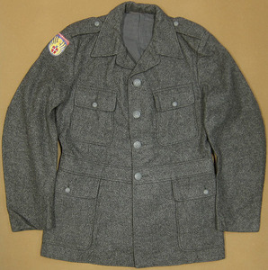 ●デンマーク軍 ウールジャケット チャコールグレー USED§lovev§jk§a972実物ミリタリー制服68年製