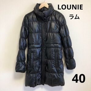 ラム ブラック ダウンジャケット ダウン80