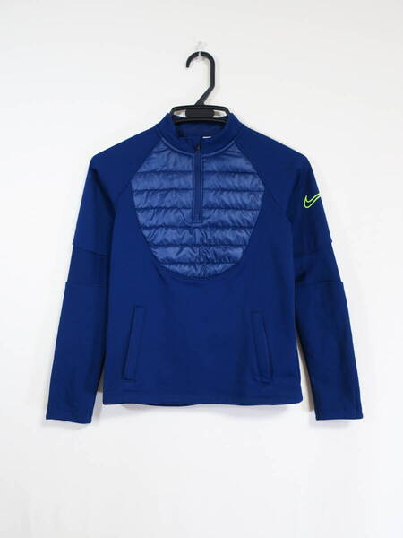 ナイキ NIKE 防寒 裏起毛 トレーニングウェア ジャケット ジュニアS 130-140cm 冬 キッズ 子供 ウォーマー 紺 ネイビー