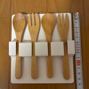 竹製カトラリー スプーンとフォーク2セット