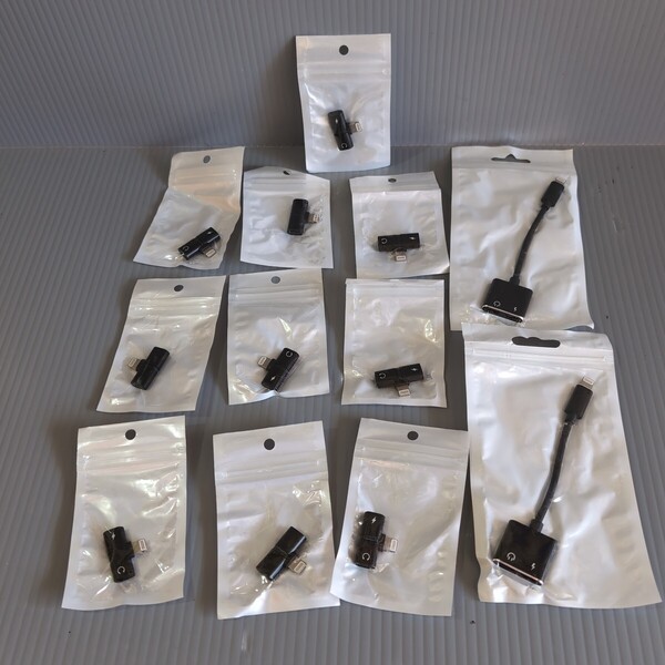 1-4 iPhone 変換アダプター 充電 イヤホン ショート10個 延長2個 未使用 送料込み