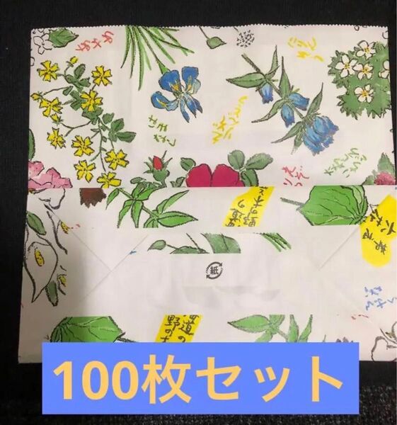 【新品未使用】六花亭 紙袋 手提げ 100枚セット ショッパーバッグ まとめ売り