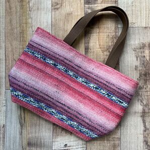 オパール毛糸 トートバッグ ハンドメイド