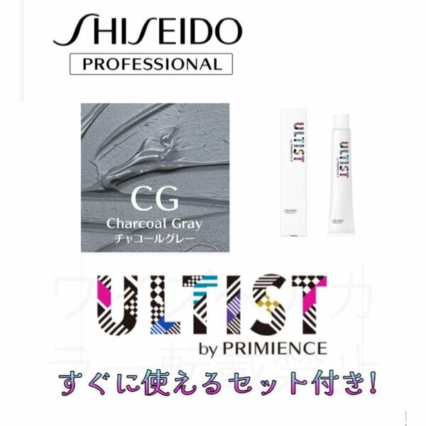 資生堂 アルティスト プリミエンス ヘアカラー ヘアカラー剤 おしゃれ染め ショート用 すぐに使えるセット付 チャコール グレー CG 11