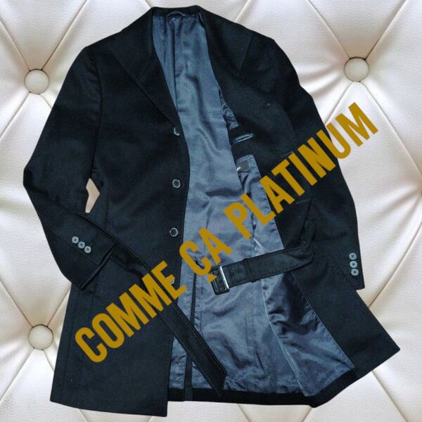 美品 platinum comme ca プラチナコムサ チェスターコートプラチナコムサ アンゴラ 100% チェスターコート
