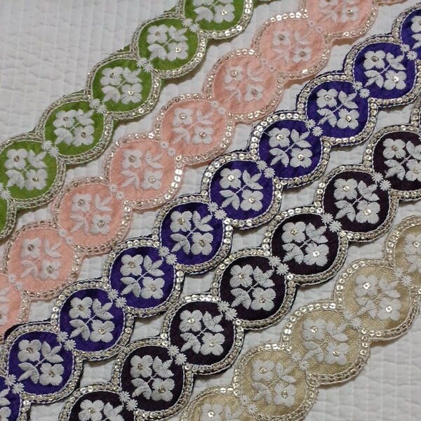 インド刺繍リボン 得価 1