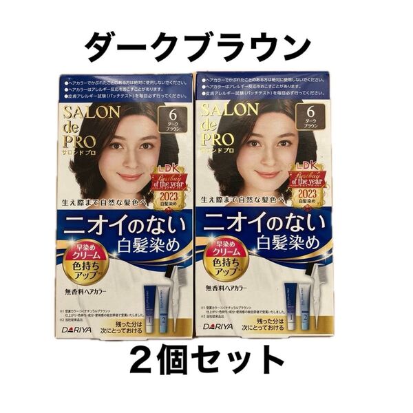 サロンドプロ ニオイのない白髪染め 早染めクリーム 6 ダークブラウン