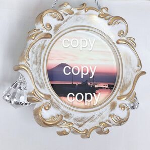 ◇サンキャッチャー付き 八角形 インテリア◇富士山と龍神様と黄金の海◇