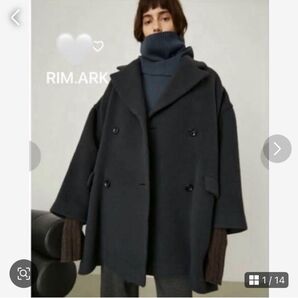 RIM.ARK リムアーク Wide double-breasted CT チェスターコート ウール ピーコート ジャケット