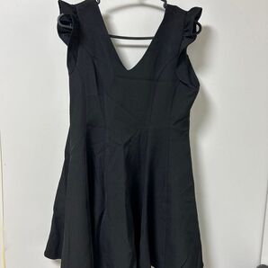 evelyn ジャンバースカート ミニワンピース 肩フリル