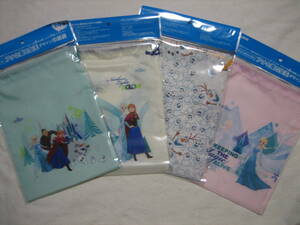 キリンオリジナル「アナと雪の女王」デザイン巾着袋　全４種セット　オラフ　イオン