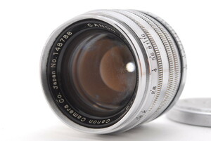 ☆光学美品☆Canon 50mm F1.8 初代 別名Serenar Leica ライカ L39 マウント 単焦点レンズ 純正メタルキャップ付 キャノン #9121533