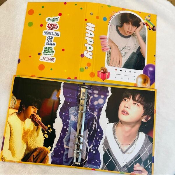 BTS JIN ジン HAPPY A 5サイズ バインダー リングファイル 韓国製作者 キムソクジン
