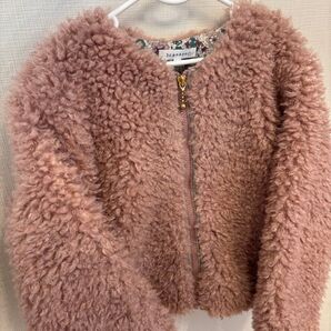 3can4on ボア アウター ブルゾン 120 ピンク