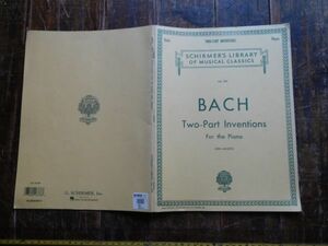 楽譜 バッハ　BACH SHHIRMER'S LIBRARY VOL.379 TWO PART INVENTIONS FORB PIANO CWM.MASON MUSICAL 　ピアノ　ギター　piano guitar