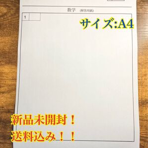 受験生必見!数学解答用紙20枚 過去問、模試、添削用 新品未使用【即日発送】