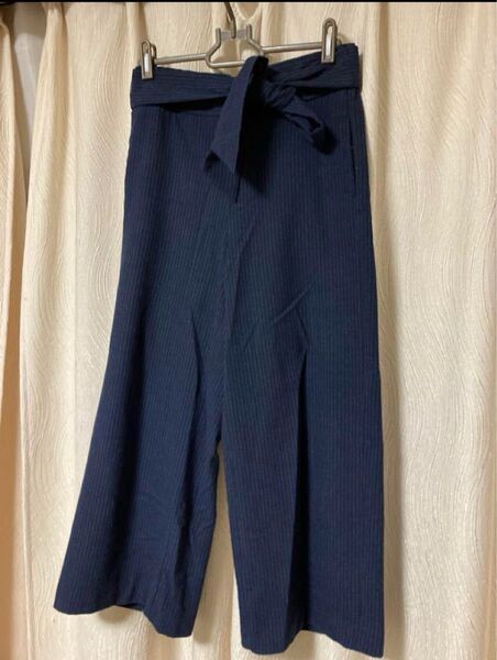 ZARA ベルト付きワイドパンツ