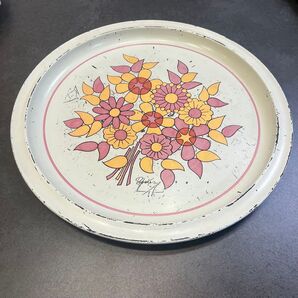 昭和レトロ 花束デザイン お盆 トレイ