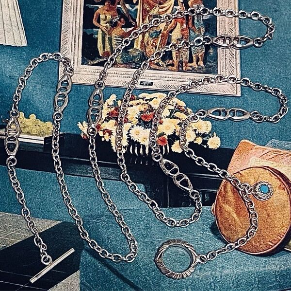 petit turquoise付き silver chain necklace