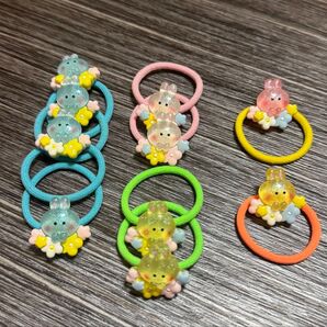 ゆめかわ うさぎ ヘアゴム 10個まとめ売り