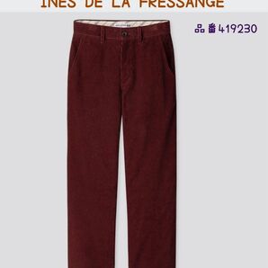 UNIQLOユニクロ コーデュロイワイドパンツ W61 ワインカラー419230