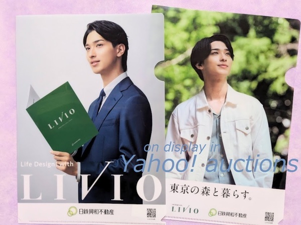 横浜流星◇LIVIO クリアファイル 2枚セット (2種類) / 日鉄興和不動産 非売品 送料無料