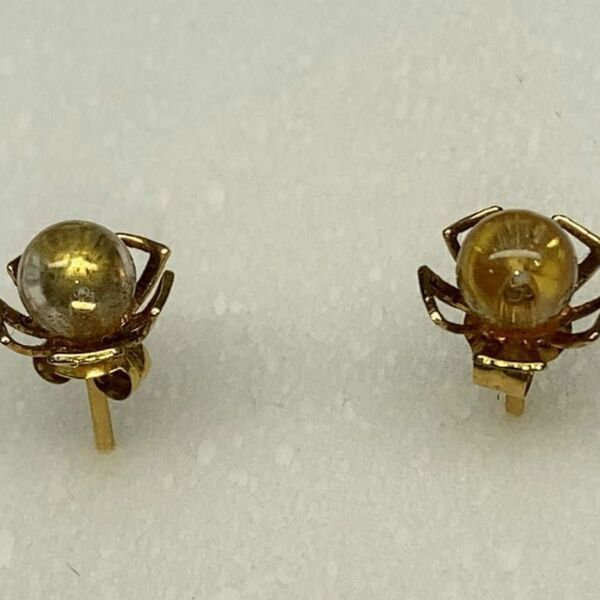 K18 クリアストーン ピアス K18刻印 ゴールド アクセサリー お花モチーフ