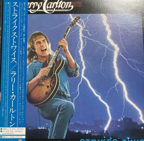 LP LARRY CARLTON 帯付 STRIKES TWICE ラリー カールトン WARNER P10649W 国内盤