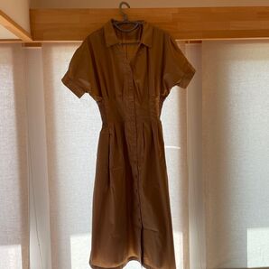 1回着用 美品 タイプライターシャーリングワンピース Lサイズ