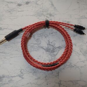 【新作】新ケーブル採用 2pin-4.4mmバランス レッド 1.2m