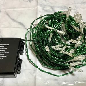 電飾 イルミネーション LED100球 ホワイト グリーンコード 屋内・屋外兼用 箱無し