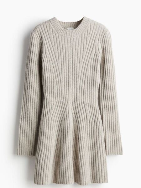 H&m リブニットワンピース