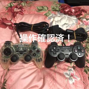 SONY PlayStation2 デュアルショック2 DURLSHOCK2コントローラー スケルトンコントローラー 操作確認済