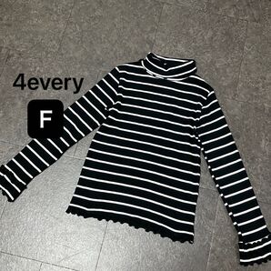 4every ハイネック リブニット 長袖