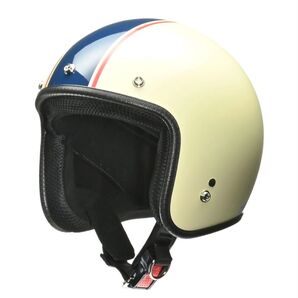 GRENVER スモールジェットヘルメット フリー(57-60cm未満) アイボリー/ネイビー