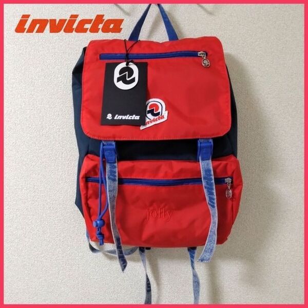 【新品】invicta JOLLY VINTAGE バックパック 赤 イタリア リュック キャンプ 海外旅行 backpack