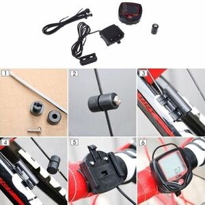 * free shipping new goods 2 piece set japanese manual attaching bicycle cycle meter speed mileage mileage hour measurement cycle computer cycle meter 