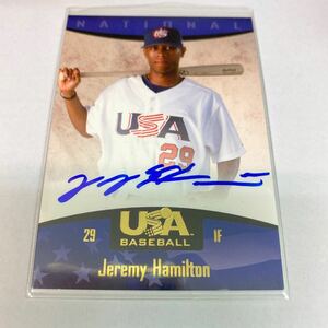 Jeremy Hamilton 2007 USA Baseball auto