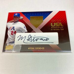 Mychal Givens 2008 UD USA Baseball auto /249